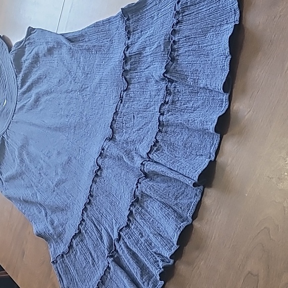 Essentials CottonSpring Summer Midi dress Size L sleeveless round neck blue - Picture 4 of 10